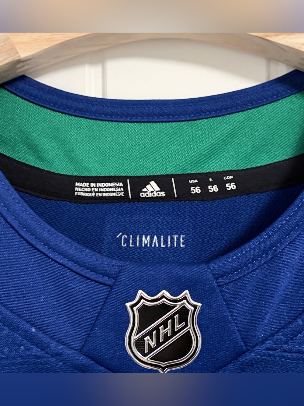 Authentic Adidas Vancouver Canucks Bo Horvat Blue Orca Jersey Size 56 2XL XXL - Picture 6 of 6